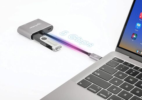 MANHATTAN USB-C to HDMI VGA Adapter 4-in-1 Docking Hub, 87W PD in Kuwait