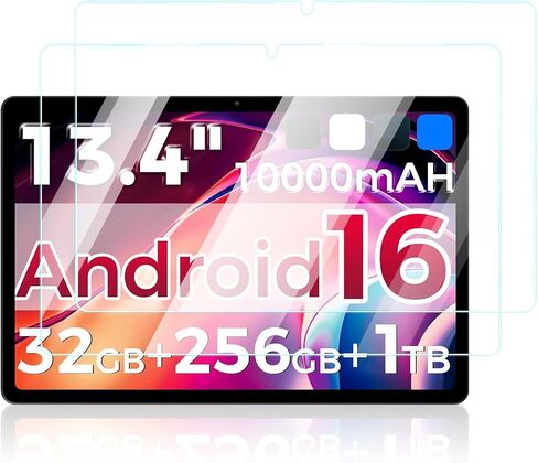 Screen Protector for RebotAi AF13 Tablet 13.4 inch Android 16 Tablet, Anti-Scratch 9H Hardness Touch Sensitive 2.5D Rounded Edges Bubble Free,HD Clear,Easy Installation,2 Pack in Kuwait