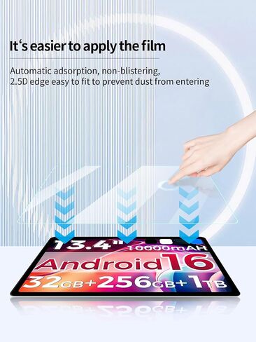 Screen Protector for RebotAi AF13 Tablet 13.4 inch Android 16 Tablet, Anti-Scratch 9H Hardness Touch Sensitive 2.5D Rounded Edges Bubble Free,HD Clear,Easy Installation,2 Pack in Kuwait