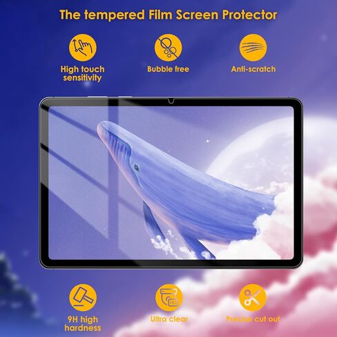 1+1 Pack Screen Protector Compatible With Samsung Galaxy Tab S11/ S10 Lite/ S10 FE/ S9 FE/ S9 (11"& 10.9"), 1 Paper-feel Screen Protector + 1 Tempered Film Screen Protector [Bubble Free] in Kuwait