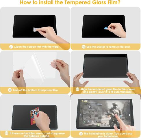1+1 Pack Screen Protector Compatible With Samsung Galaxy Tab S11/ S10 Lite/ S10 FE/ S9 FE/ S9 (11"& 10.9"), 1 Paper-feel Screen Protector + 1 Tempered Film Screen Protector [Bubble Free] in Kuwait