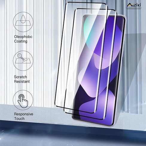 2-Pack Tempered Glass for Xiaomi Redmi Note 15 5G Screen Protector, 3D Full Coverage [Case Friendly & Ultra Resistant], Scratch-Proof Bubble Free Film for Xiaomi Redmi Note 15 5G, Easy Installation in Kuwait