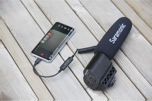 Saramonic UTC-C35 | Locking 3.5mm TRS Male to USB Type-C Output Cable with A/D Converter for iPhone 15, Android Mobile Devices, new iPad, Computers & More in Kuwait