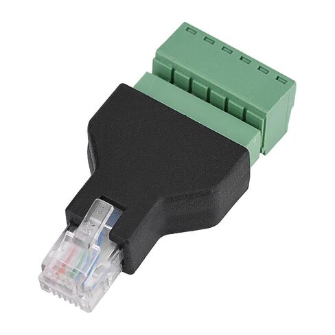 Ethernet RJ12 6P6C Male to Screw Terminal 6 Pin Splitter with Terminal Plug CCTV Adapter Connector in Kuwait
