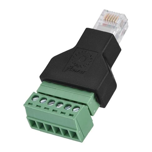 Ethernet RJ12 6P6C Male to Screw Terminal 6 Pin Splitter with Terminal Plug CCTV Adapter Connector in Kuwait