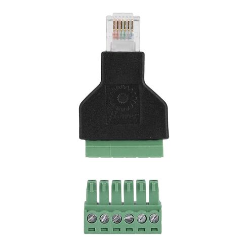 Ethernet RJ12 6P6C Male to Screw Terminal 6 Pin Splitter with Terminal Plug CCTV Adapter Connector in Kuwait