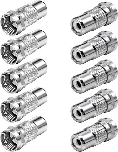 MEIRIYFA F Type Male to RCA Female Coaxial Adapter Phono Plug Connector in Kuwait