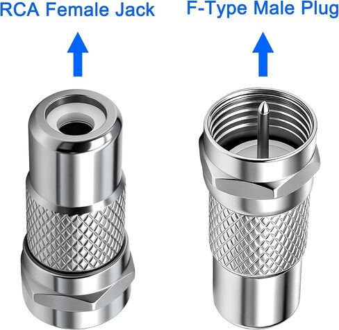 MEIRIYFA F Type Male to RCA Female Coaxial Adapter Phono Plug Connector in Kuwait