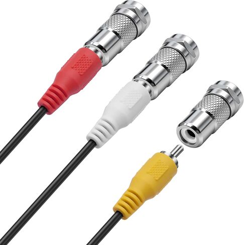 MEIRIYFA F Type Male to RCA Female Coaxial Adapter Phono Plug Connector in Kuwait