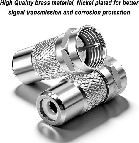 MEIRIYFA F Type Male to RCA Female Coaxial Adapter Phono Plug Connector in Kuwait
