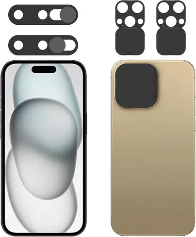 Front Camera Cover Compatible for iPhone 17Pro /17 Pro Max with Rear Lens Cover,Protect Privacy and Security But Not Affect Facial Recognition(2Pack)-2025 Updated Version Black in Kuwait
