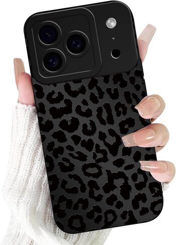 Cute Black Cheetah Print Phone Case for iPhone 16 6.1" in Kuwait