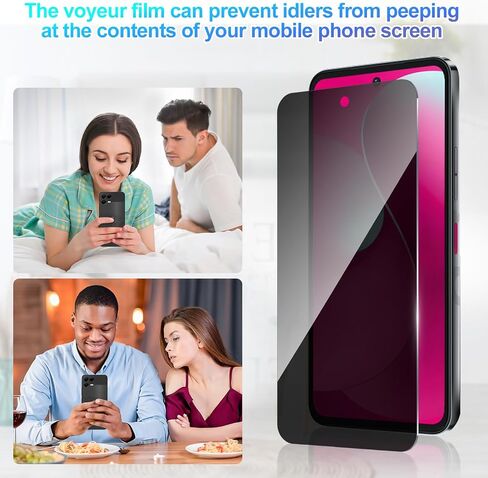 Lolyoo 2 Pack Privacy Screen Protector for T-mobile Revvl 8 Pro in Kuwait