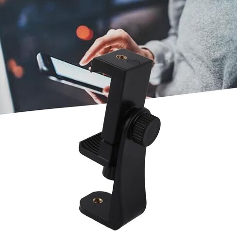 Phone Tripod Mount Adapter, Tripod Cell Phone Holder Universal Smartphone Mount Adapter Phone Holder Clip with 1/4 Inch Screw, Compatible for Cell Phone, Selfie Stick in Kuwait