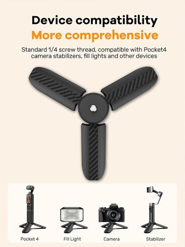 Tripod for DJI Osmo Pocket 4 / Pocket 3, Tabletop Tripod Stand Base, Stable Non-Slip Camera Stand, Portable Pocket Camera Accessories in Kuwait