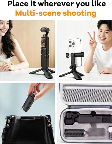 Tripod for DJI Osmo Pocket 4 / Pocket 3, Tabletop Tripod Stand Base, Stable Non-Slip Camera Stand, Portable Pocket Camera Accessories in Kuwait