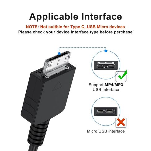 MP3 MP4 Player USB Charger Cable Compatible with for Sony Walkman, 3.3ft in Kuwait