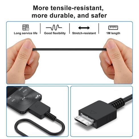 MP3 MP4 Player USB Charger Cable Compatible with for Sony Walkman, 3.3ft in Kuwait