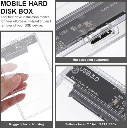 Inch Hard Drive Enclosure USB 3.0 Plastic Case in Kuwait