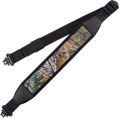 Gun Sling with Swivels, Neoprene Padded Rifle & Shotgun Sling, Adjustable Two Point Shoulder Strap for Outdoor Hunting, Nylon in Kuwait