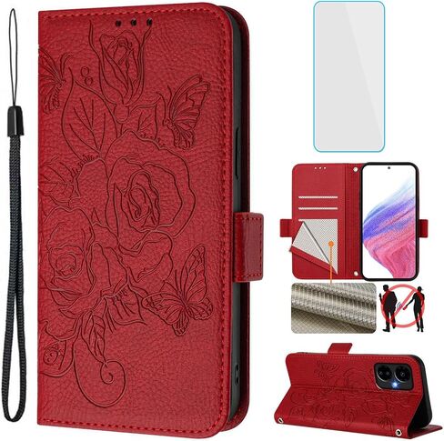 Phone Case Wallet for Boost Mobile Celero 5G 2024/Celero 3 5G Red in Kuwait