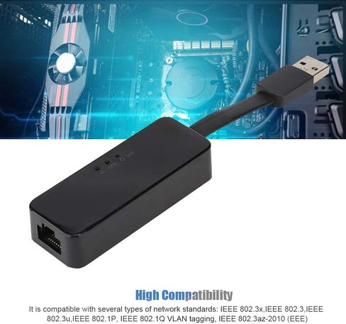for Realtek RTL8153B Gigabit USB Network Card, USB 3.0 to RJ45 Ethernet Adapter, Low Power High Speed 10/100/1000 Mbps NIC with Gold - Plated 5mm Gold Finger and EEE Support for Wi in Kuwait