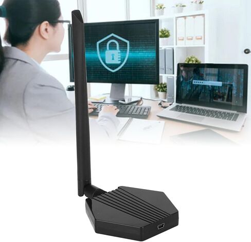 USB External Antenna Wireless USB WiFi Adapter Network Adapter 300Mbps Dual Band 2.4G 5G Plug and Play with External Antenna for Desktop Computers Laptop in Kuwait