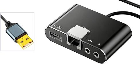 Portable USB Ethernet Adapters 100Mbps Plugs and Play for Travel Business Stable Networking Supports Microphones Connection Stable Fast Speed USB Ethernet Adapters in Kuwait