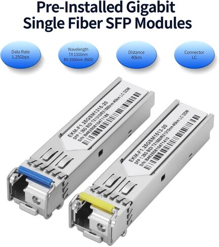 A Pair of 1.25G BiDi Fiber to Ethernet Media Converter, PoE Powerd in Kuwait