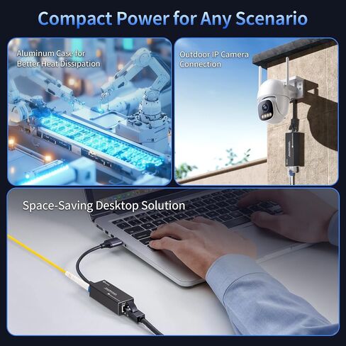A Pair of 1.25G BiDi Fiber to Ethernet Media Converter, PoE Powerd in Kuwait