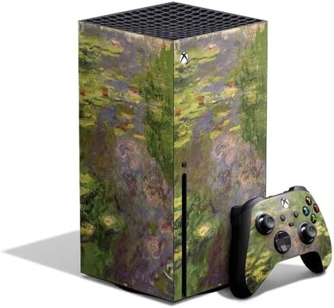 Skinit Decal Gaming Skin Compatible with Xbox Series X Bundle - Officially Licensed Van Gogh - Wheatfield with Cypresses by Van Gogh Design in Kuwait