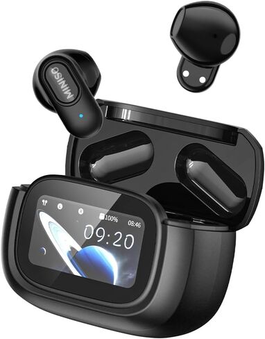 MINISO MS126 Wireless Earbuds, Touchscreen Bluetooth 6.0 TWS Earphones, Active Noise Cancelling, 30H Long Playtime, Waterproof in-Ear Headphones for Travel, Business, Sports & Daily Use in Kuwait