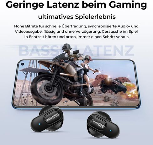 MINISO MS126 Wireless Earbuds, Touchscreen Bluetooth 6.0 TWS Earphones, Active Noise Cancelling, 30H Long Playtime, Waterproof in-Ear Headphones for Travel, Business, Sports & Daily Use in Kuwait