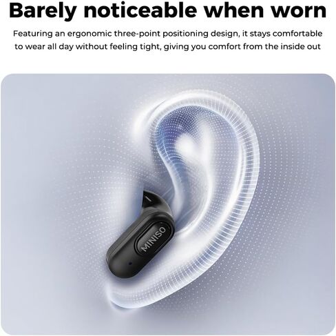 MINISO MS126 Wireless Earbuds, Touchscreen Bluetooth 6.0 TWS Earphones, Active Noise Cancelling, 30H Long Playtime, Waterproof in-Ear Headphones for Travel, Business, Sports & Daily Use in Kuwait