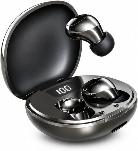 Sleep Earbuds, Mini Invisible Wireless Earbuds for Small Ears, Lightweight Earbuds for Side Sleepers, Ear Buds for Sleeping with LED Display Charging Case, Touch Control, for Office, Travel in Kuwait
