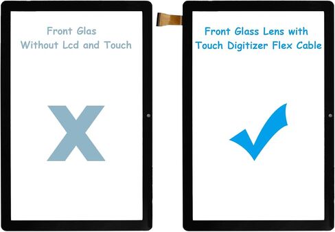 Front Glass Touch Panel Digitizer (Without LCD Display) Compatible with Deertime E15 Tablet TP Touch 10.1 inch with Tools in Kuwait