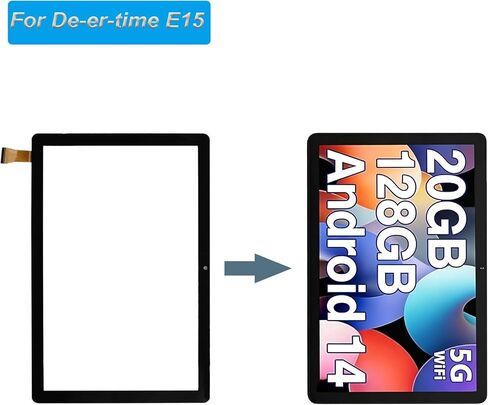 Front Glass Touch Panel Digitizer (Without LCD Display) Compatible with Deertime E15 Tablet TP Touch 10.1 inch with Tools in Kuwait