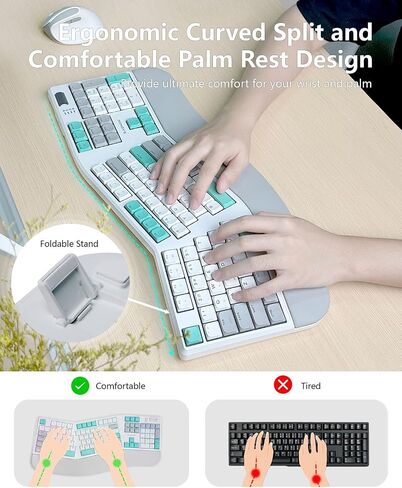 Ergonomic Mechanical Keyboard with Wrist Rest, RGB Backlight in Kuwait