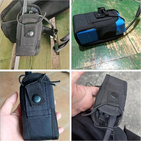 Walkie Talkie Holster with Belt Clip Tactical Molle Two-Way Radio Holder Belt Pouch Bag Tactical Vest Mount Case for Police Officer Security Personnel Hunting Camping Walkie Talkies 2-Way Radio in Kuwait