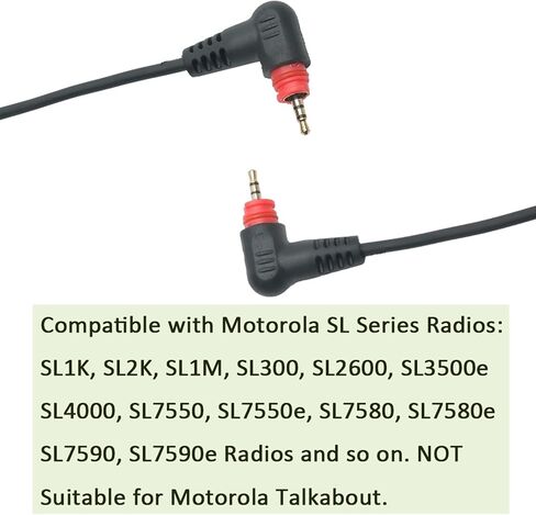 G Shape Earpiece with Mic PTT 1 Pin Walkie Talkie Earpiece Headset Compatible with Motorola SL300 SL3500e SL4000 SL7550 7580 7590 SL8550 TLK100 SL1K SL1M Two Way Radio 10Pack in Kuwait