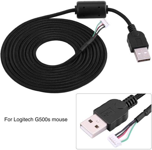 2meters USB Mouse Line Wire Cable, Replacement Repair Accessory, USB Mouse Cable Replacement for G500s Game Mouse in Kuwait