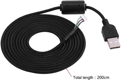 2meters USB Mouse Line Wire Cable, Replacement Repair Accessory, USB Mouse Cable Replacement for G500s Game Mouse in Kuwait