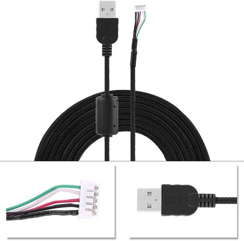 2meters USB Mouse Line Wire Cable, Replacement Repair Accessory, USB Mouse Cable Replacement for G500s Game Mouse in Kuwait