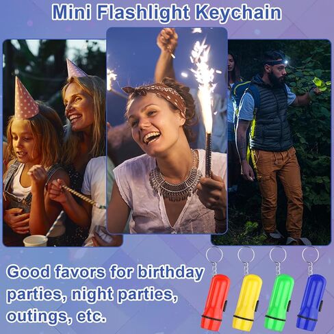 40Pcs Mini Flashlight Keychain Bulk Mini Pocket Flashlights LED Keychain Flashlights Assorted Colors Portable LED Toy Flashlight Led Key Chains Portable Light for Hiking,Camping,Party Favors in Kuwait