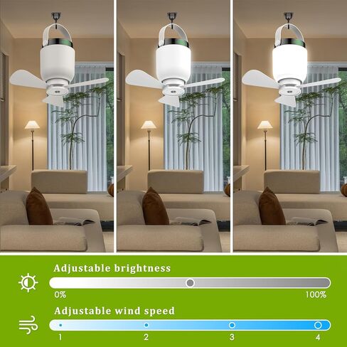 2 in 1 Camping Fan with Lantern, Tent Ceiling Fans with Lights and Remote in Kuwait