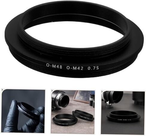 2pcs M48x0.75mm Male to M42x0.75mm Male Adapter Ring Aluminum in Kuwait