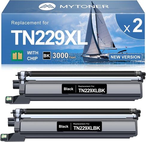 MYTONER TN229XL Black Toner Cartridge 2 Pack for MFC-L3780CDW MFC-L3720CDW in Kuwait