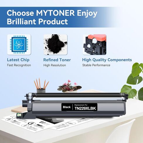 MYTONER TN229XL Black Toner Cartridge 2 Pack for MFC-L3780CDW MFC-L3720CDW in Kuwait