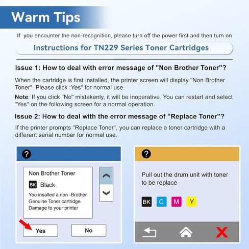 MYTONER TN229XL Black Toner Cartridge 2 Pack for MFC-L3780CDW MFC-L3720CDW in Kuwait