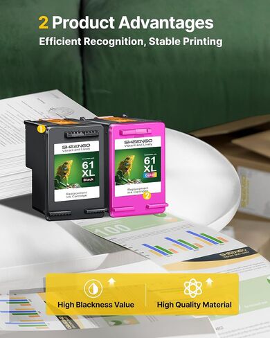 61XL Ink Cartridge Replacement for HP Ink 61 Black and Color Combo Pack in Kuwait